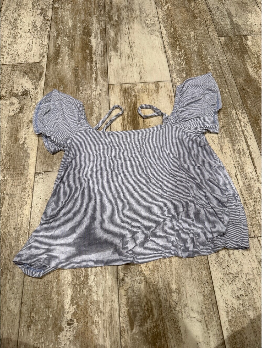 American Eagle S Soft Sexy Striped Cold Shoulder Top